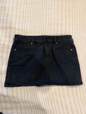 PacSun Black High-Waist Denim Skirt